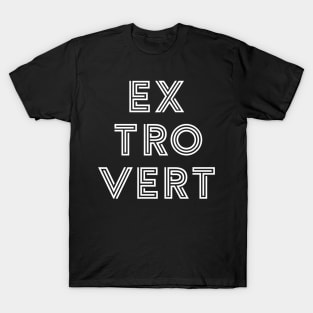 Extrovert - White Print T-Shirt